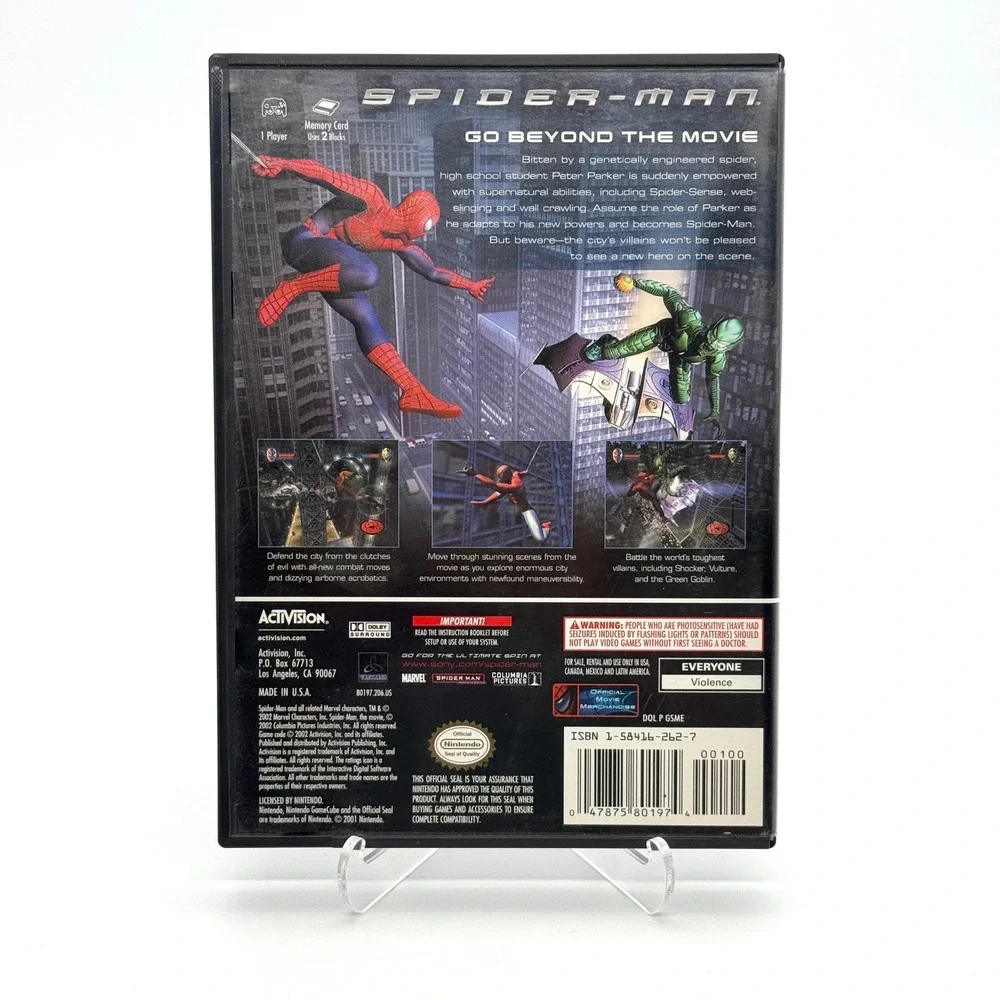 Spider-Man The Movie Nintendo GameCube Complete CIB Video Game